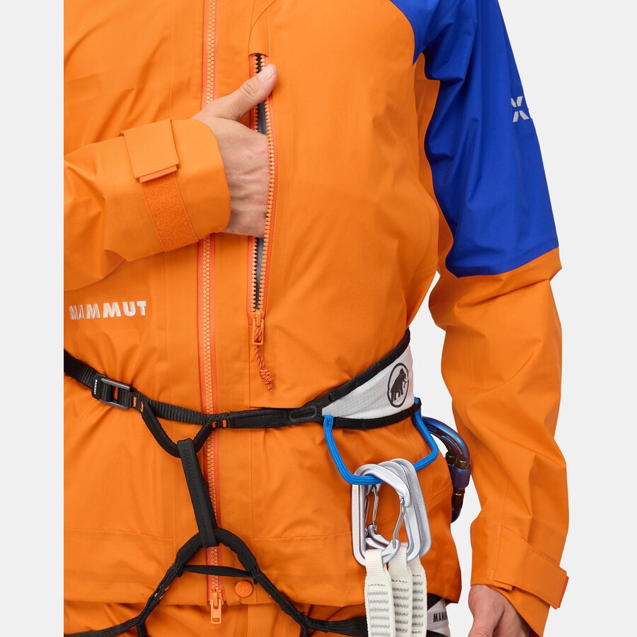 eiger nordwand advanced hs hettejakke herre eiger oransje-eiger blå