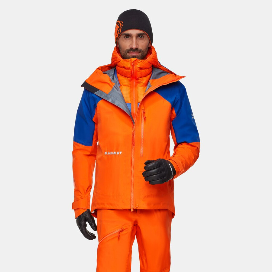 eiger nordwand advanced hs hettejakke herre eiger oransje-eiger blå