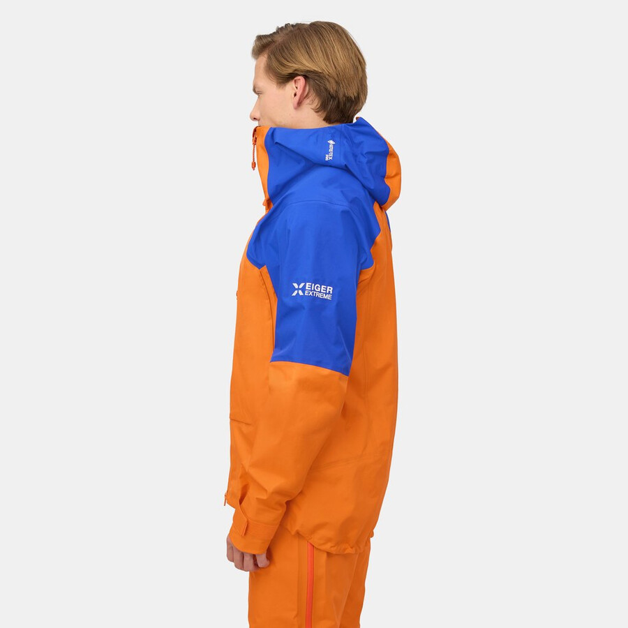 eiger nordwand advanced hs hettejakke herre eiger oransje-eiger blå