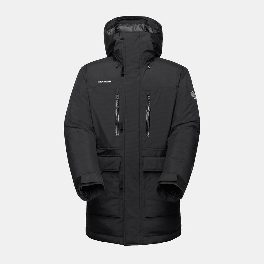 arctic in hetteparka herre isbreblå-svart