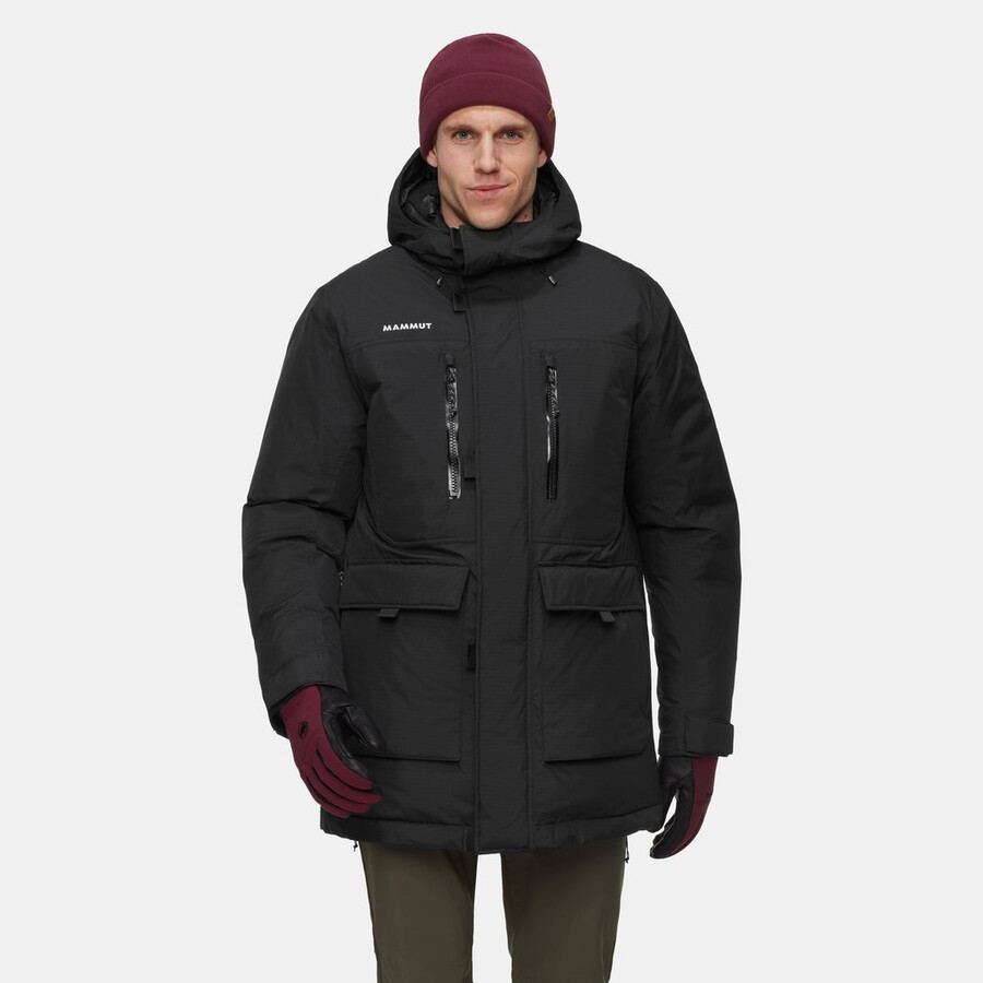 arctic in hetteparka herre isbreblå-svart