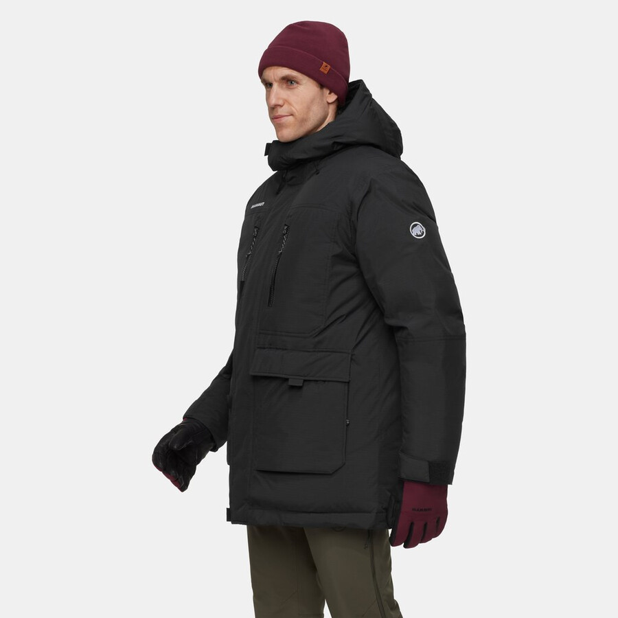 arctic in hetteparka herre isbreblå-svart
