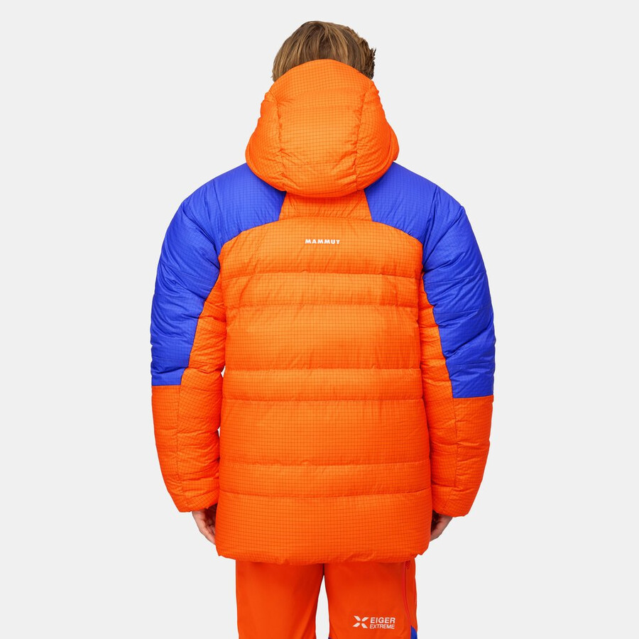 eiger nordwand pro down in hetteparka herre eiger oransje-eiger blå