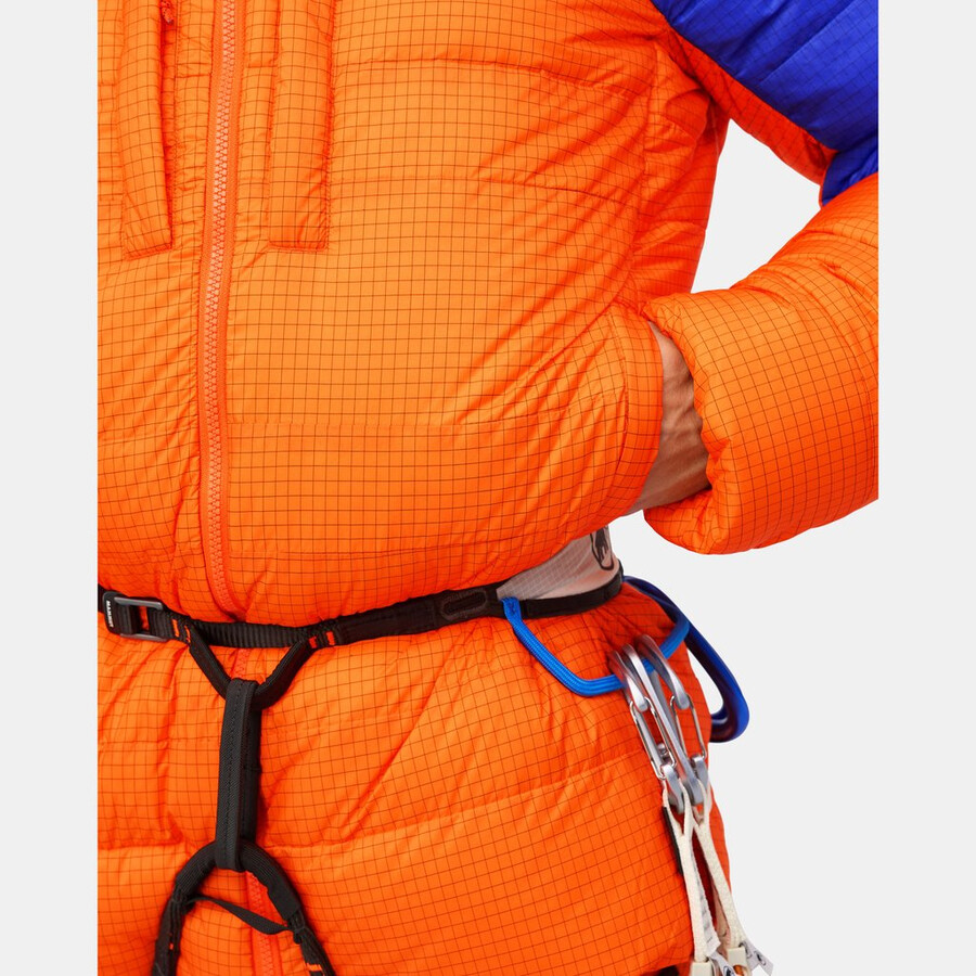 eiger nordwand pro down in hetteparka herre eiger oransje-eiger blå