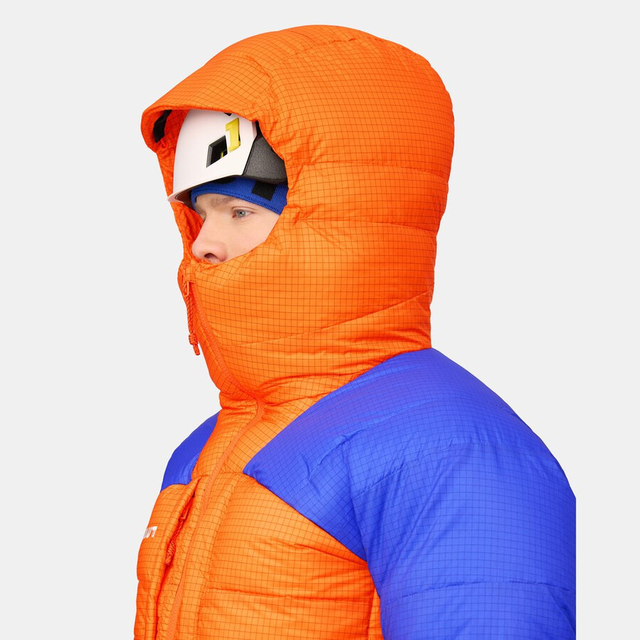 eiger nordwand pro down in hetteparka herre eiger oransje-eiger blå