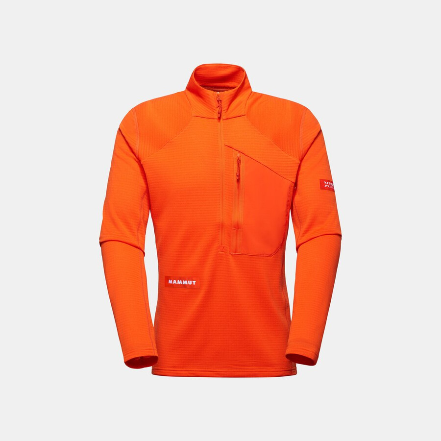 eiger nordwand advanced fl half zip pull herre eiger oransje