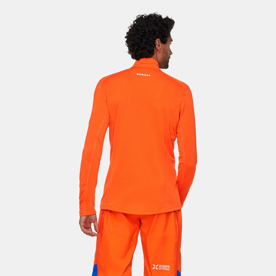 eiger nordwand advanced fl half zip pull herre eiger oransje