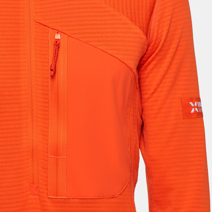 eiger nordwand advanced fl half zip pull herre eiger oransje