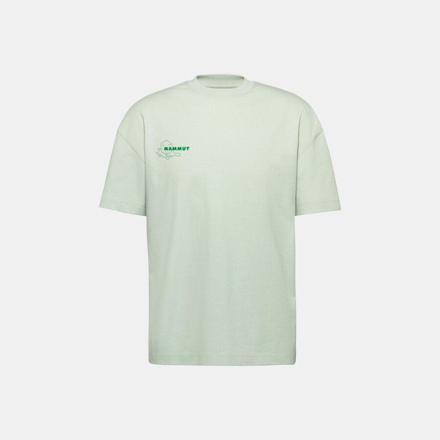 mammut base relaxed t-skjorte herre glacier silver sage