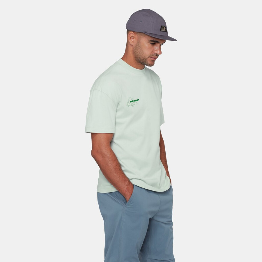 mammut base relaxed t-skjorte herre glacier silver sage