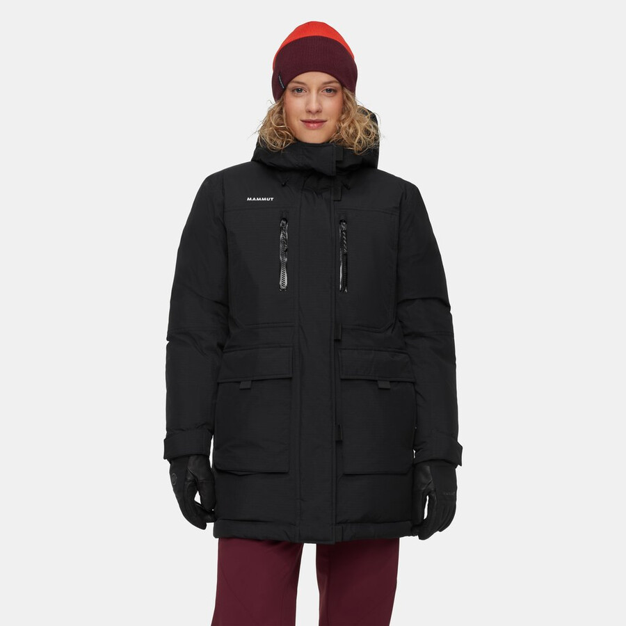 arctic in hetteparka dame isbreblå-svart