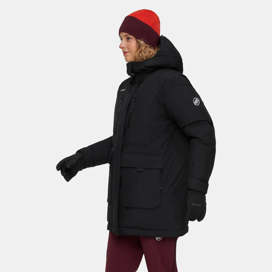 arctic in hetteparka dame isbreblå-svart
