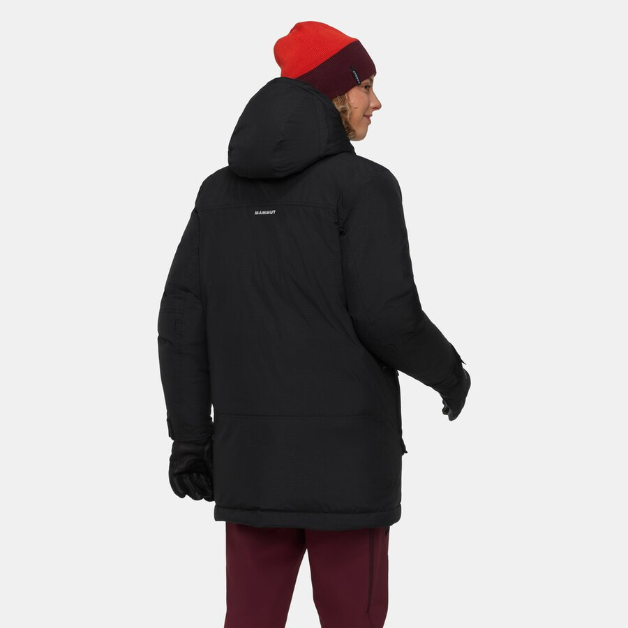 arctic in hetteparka dame isbreblå-svart
