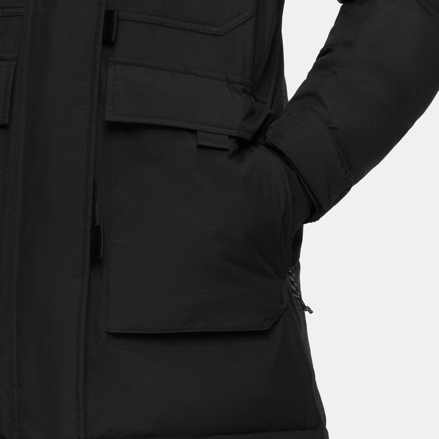 arctic in hetteparka dame isbreblå-svart