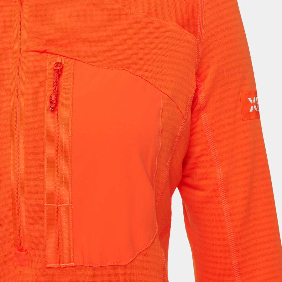 eiger nordwand advanced fl half zip pull dame eiger oransje