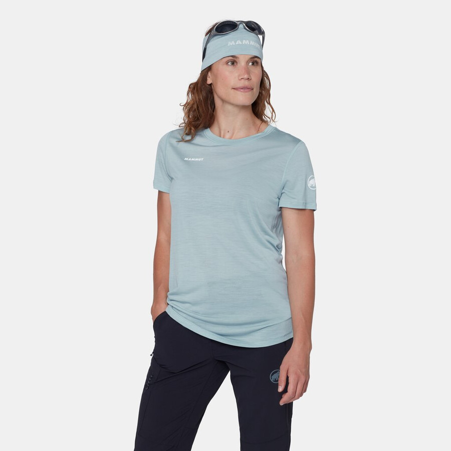 tree wool fl t-skjorte dame mammut rød