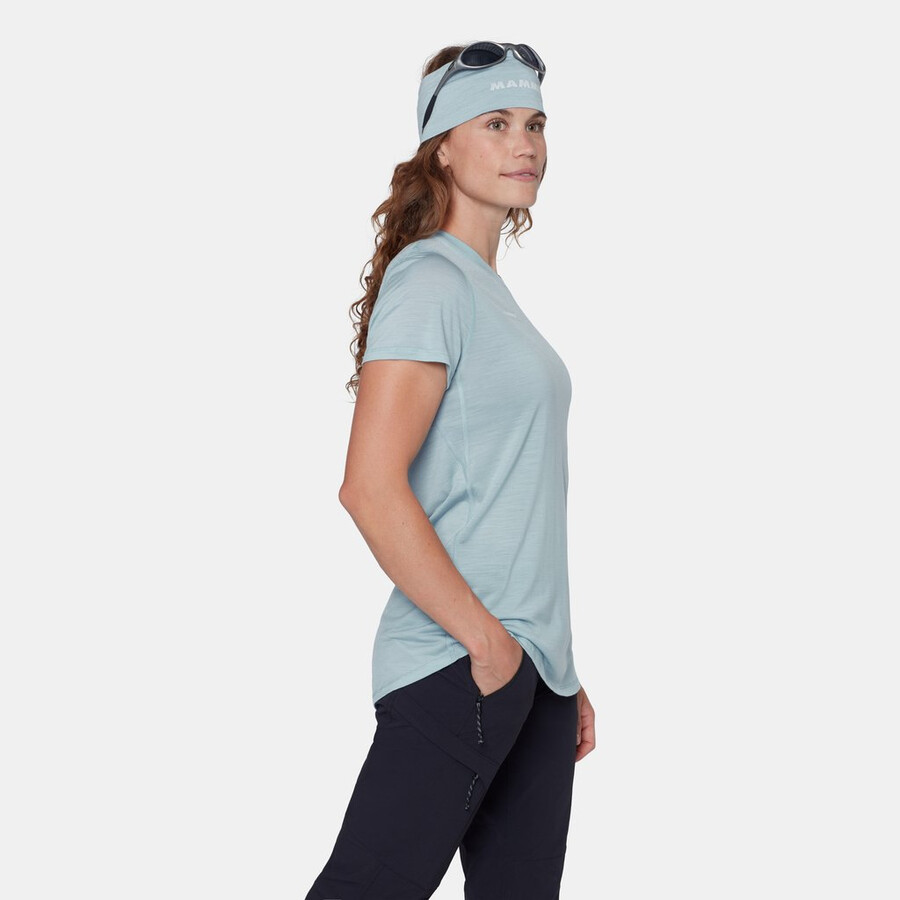 tree wool fl t-skjorte dame mammut rød