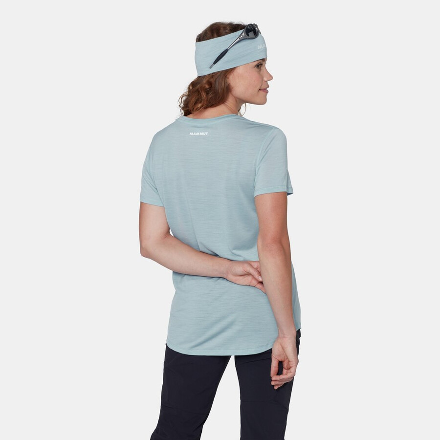 tree wool fl t-skjorte dame mammut rød