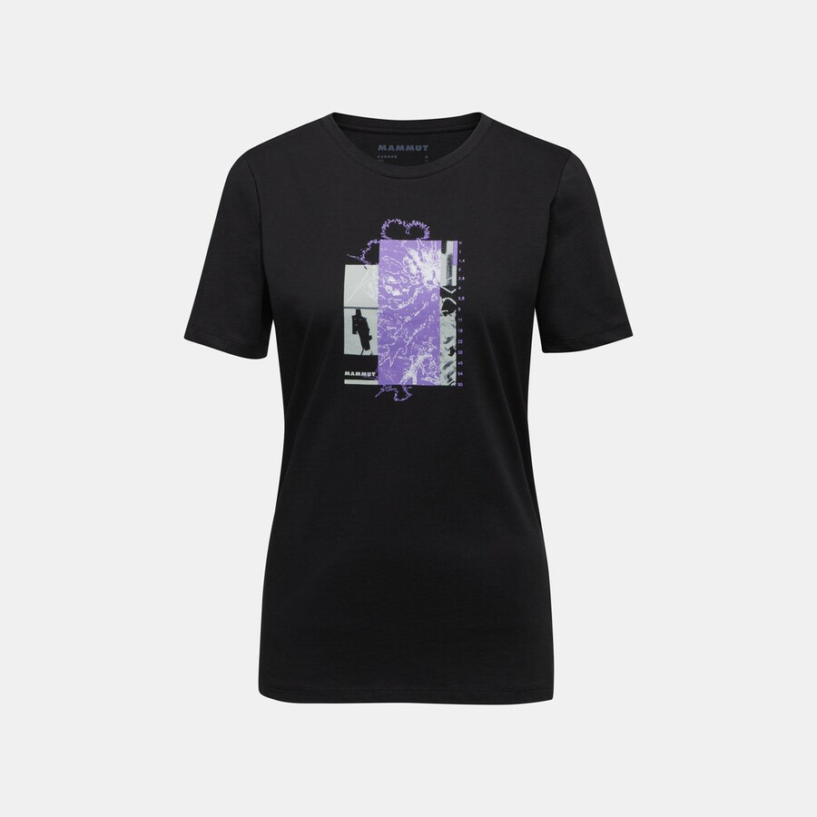 mammut core t-skjorte dame alpine flower svart