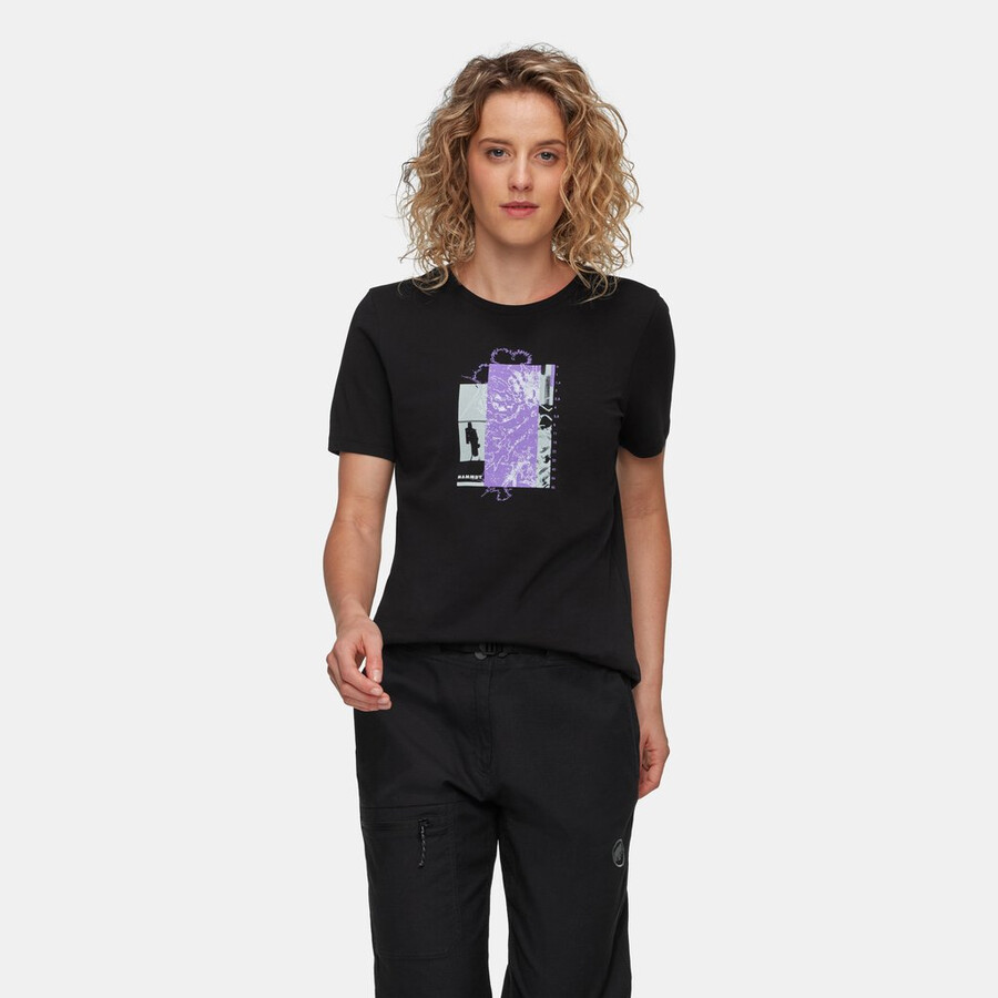mammut core t-skjorte dame alpine flower svart