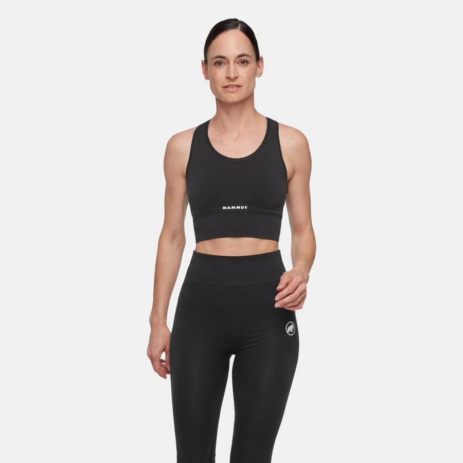 all-mountain sømløs bl sport-bh dame svart