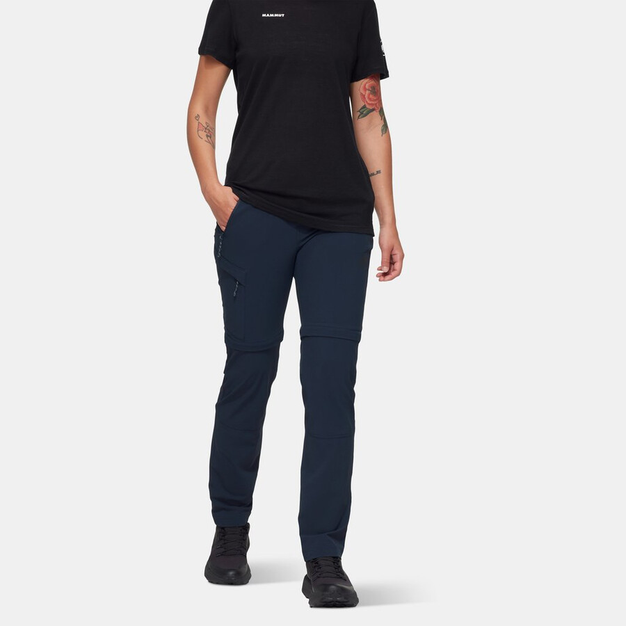 runbold iv zip off-bukser dame marineblå