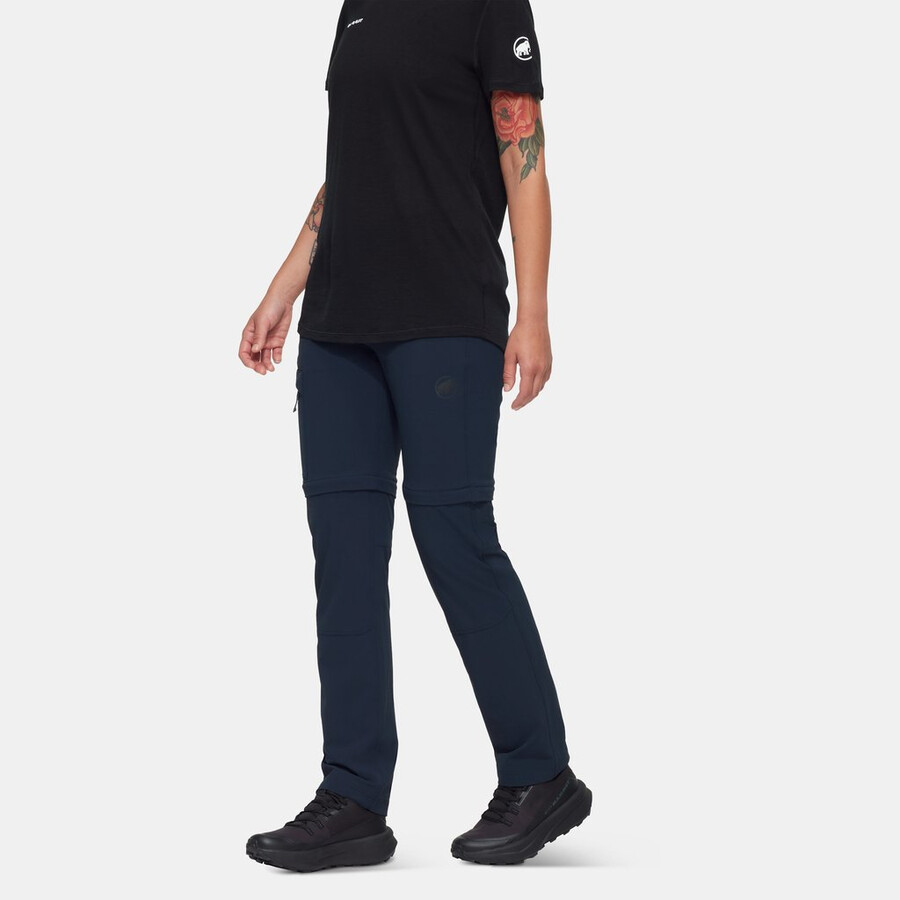 runbold iv zip off-bukser dame marineblå
