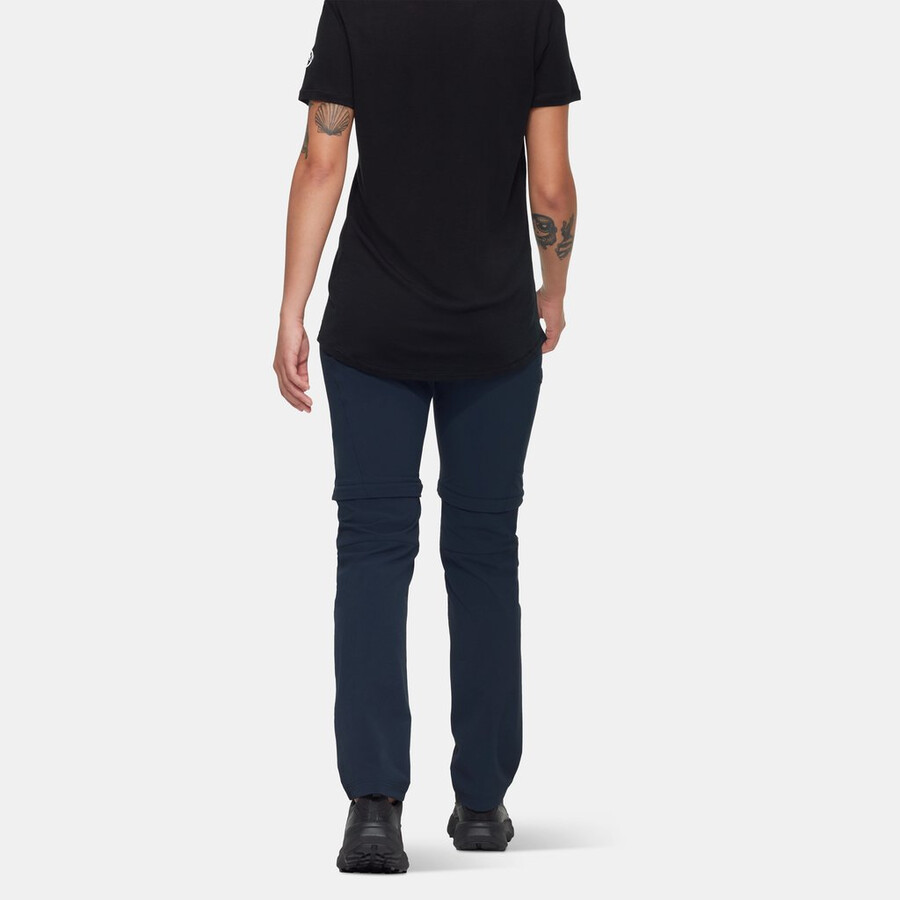 runbold iv zip off-bukser dame marineblå