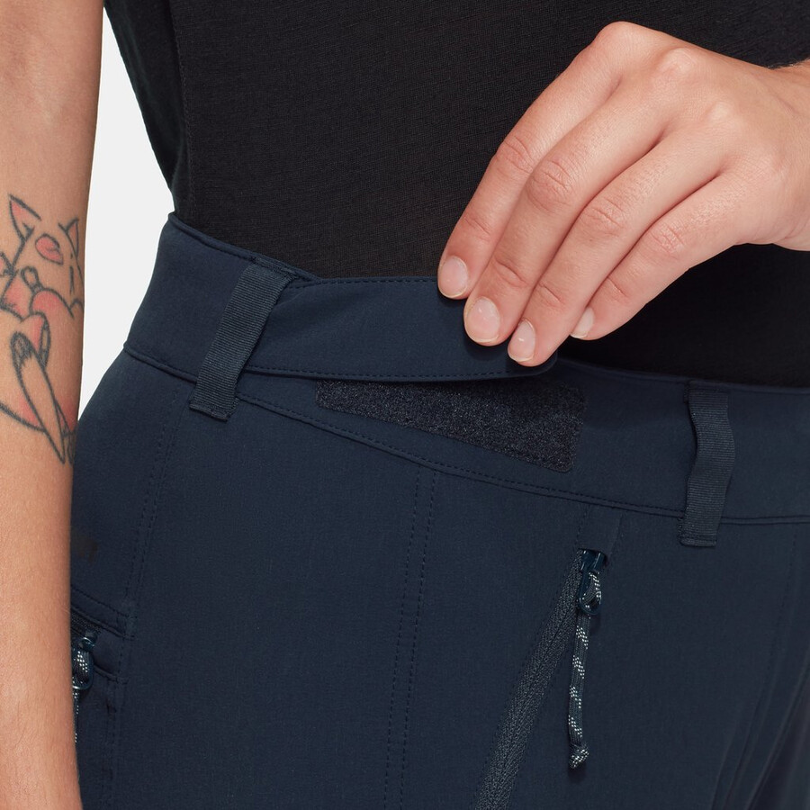 runbold iv zip off-bukser dame marineblå