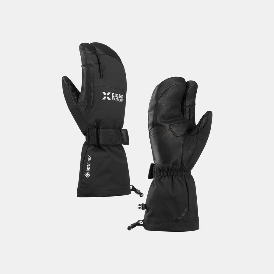 eiger nordwand warm 3-finger glove black