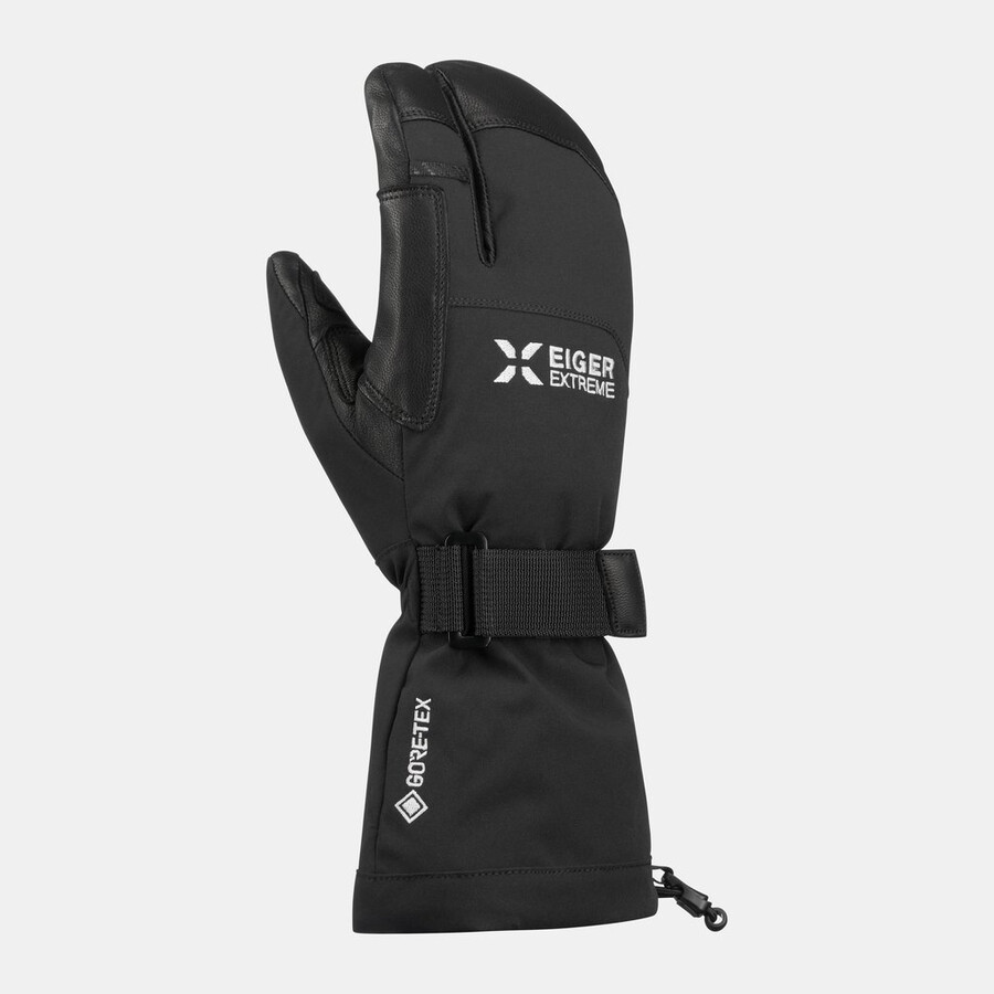 eiger nordwand warm 3-finger glove black