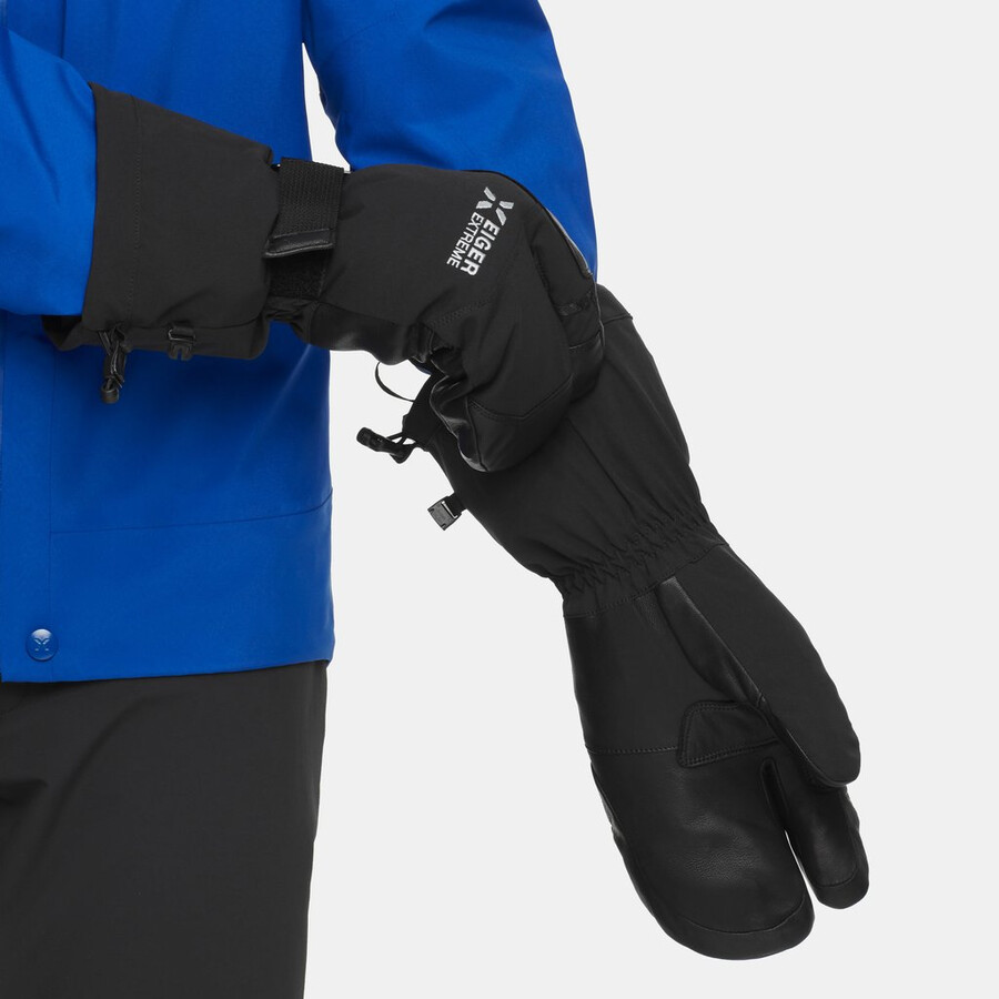 eiger nordwand warm 3-finger glove black