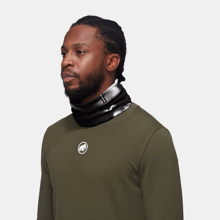 fleece halsmansjett svart-hvit