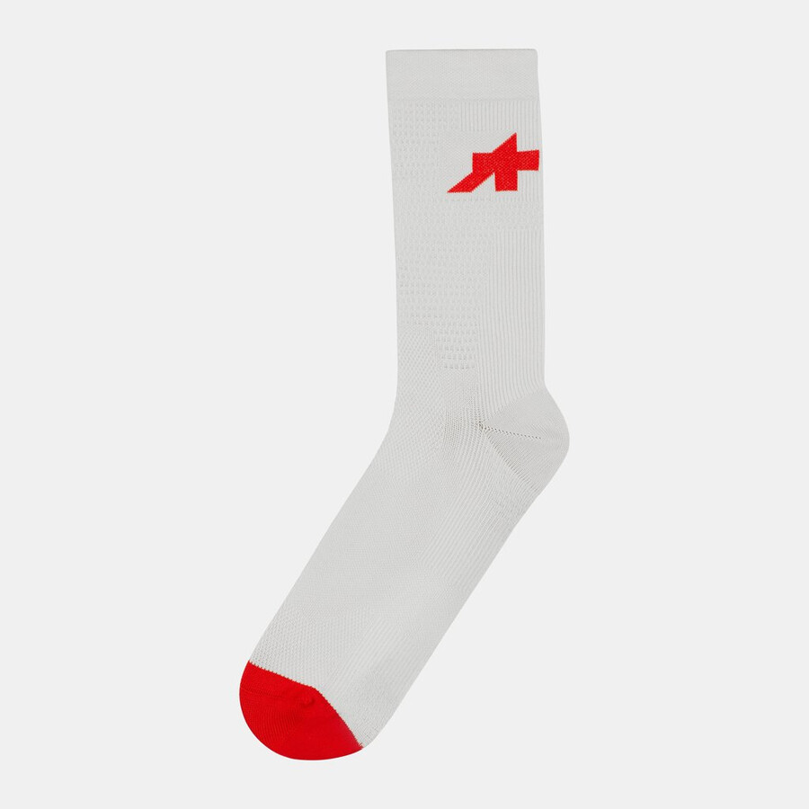 assos x mammut gravel sokker sommer hvit-rød
