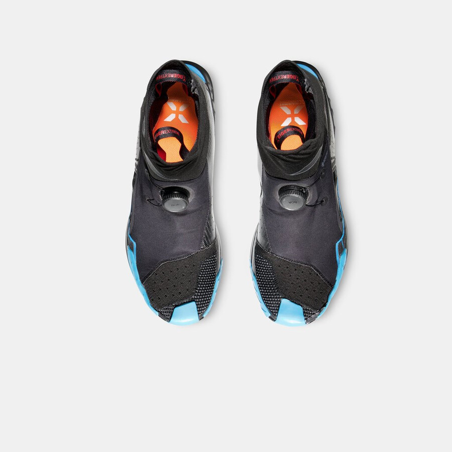 eiger speed boa high gtx dame svart-himmelblå