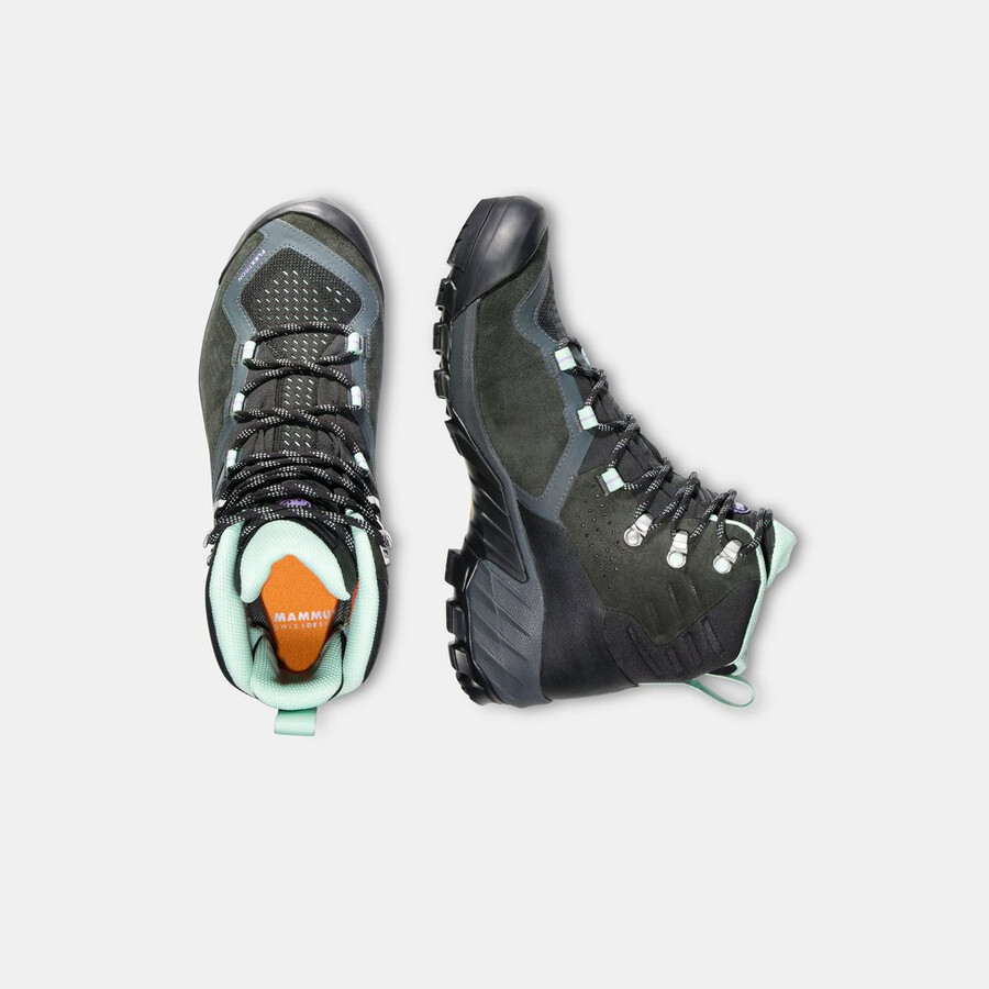 sapuen high gtx dame mørk stål-neo mint